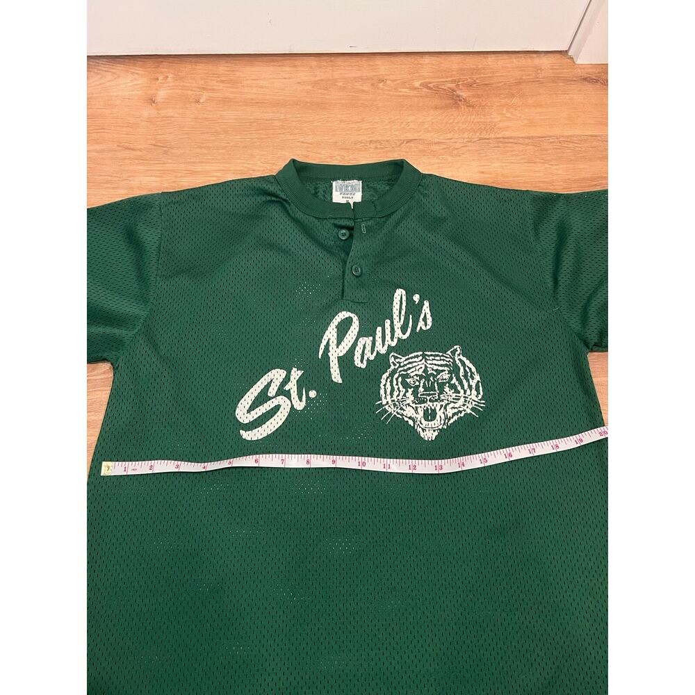St. Paul's Tiger Softball Jersey green Adult Medium vintage softball tee